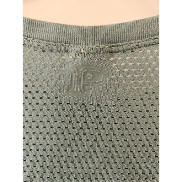 PINK Victoria's Secret Womens Athletic Top Size L Green‎ Crop Gym Workout Sporty - Picture 4 of 7